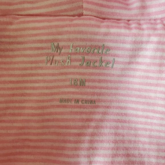 Pink Plush Fur Coat with Cat Ears - 18M - Picture 2 of 2